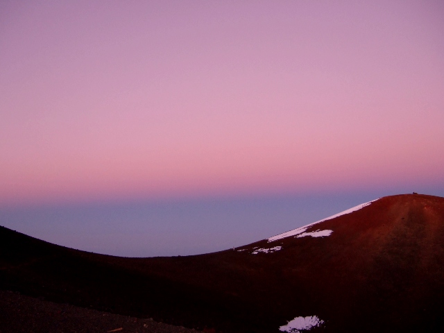 マウナケア　夕日