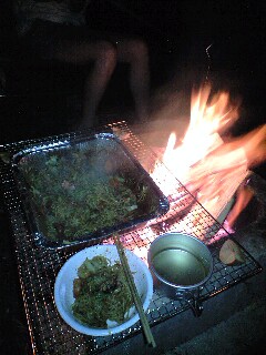 BBQから焚き火へ