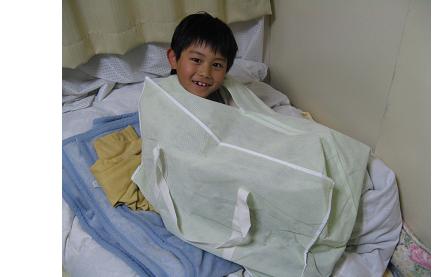 布団袋から息子登場！