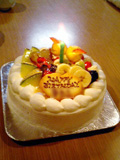 フルーツたっぷりケーキです。