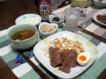 今日の夕食（9.25）-生姜焼き-