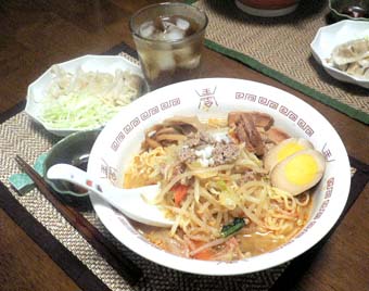 今日の夕食-辛し味噌ラーメン-（9.18）