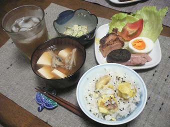 今日の夕食-栗ご飯-（9.19）