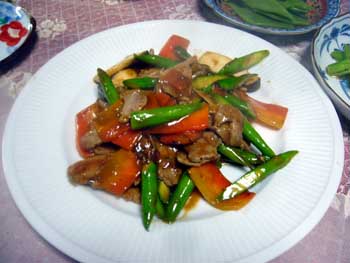 豚肉とアスパラ炒め