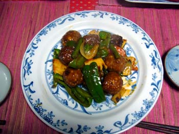 筍肉団子の酢豚