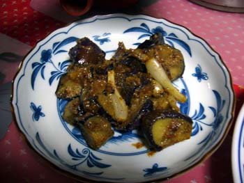 エシャロットとなすのシギ焼き