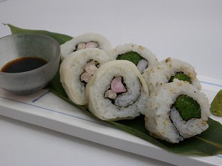 京野菜のお漬け物のカリフォルニアロール風 (3).jpg