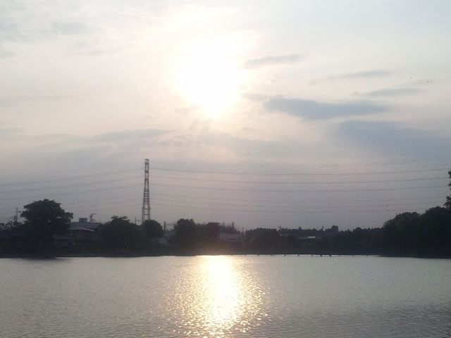大塚池夕日