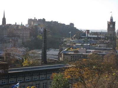 カールトン・ヒルから見下ろしたエディンバラの街並み