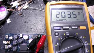 低消費電流化した 秋月 USB Audio 基板 - VBUS 電流は 203.5mA となった。バスパワー HUB にぶら下げるのは難しいが...