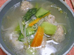 鶏つくねスープ