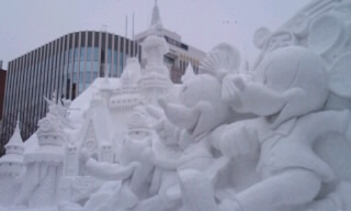 ディズニーの雪像