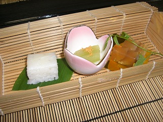 鮎寿司あわび・ずいき