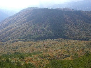 下山途中の景色。絶景