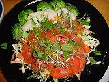 スモークサーモンのサラダ