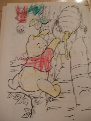 ぬりえ　ぷーさん　2
