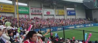 よく入ったレフトスタンド