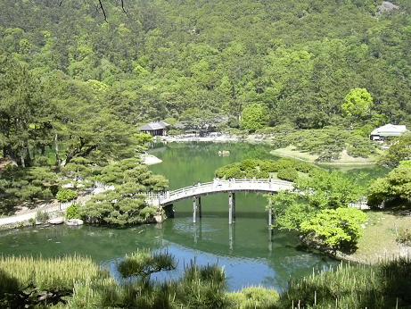 栗林公園 偃月橋