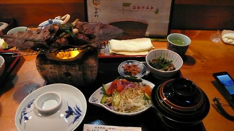 飛騨牛朴葉ステーキ定食