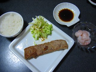 まぐろのムニエル　海老のお刺身