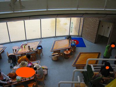 休憩?　でも場所取りされているね・・・