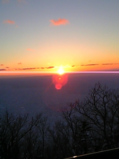 ウトロに沈む夕日だぴょん