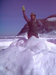 流氷に登ったのだ！