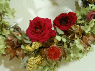 挿し穂の花をドライに。