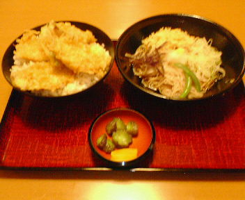 玄そば　小あじ天丼セット