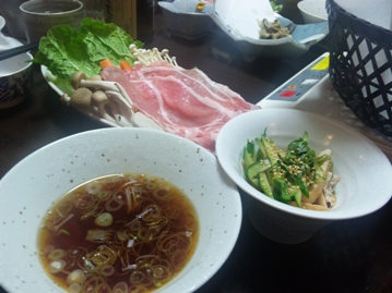 草津　月やの豚しゃぶ