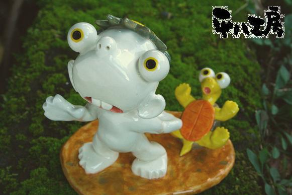 仲良し河童さんと亀さん