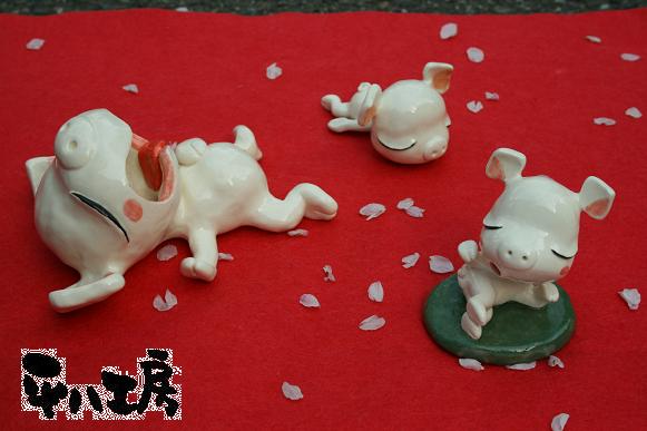 お花見ブタさん3