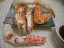 タラバ蟹食前
