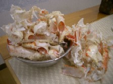 タラバ蟹食後