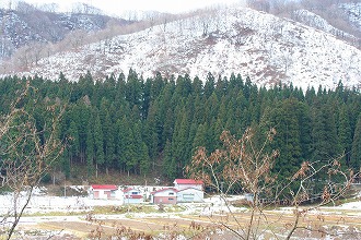 鬼首の雪景色