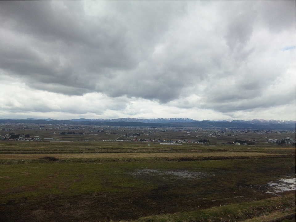 熊倉より喜多方市を望む