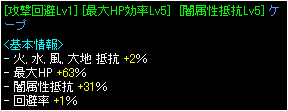 HP+闇抵抗+回避ケープ