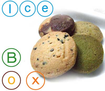 プチギフトにも大人気の四種類の味が楽しめるアイスボックスクッキー