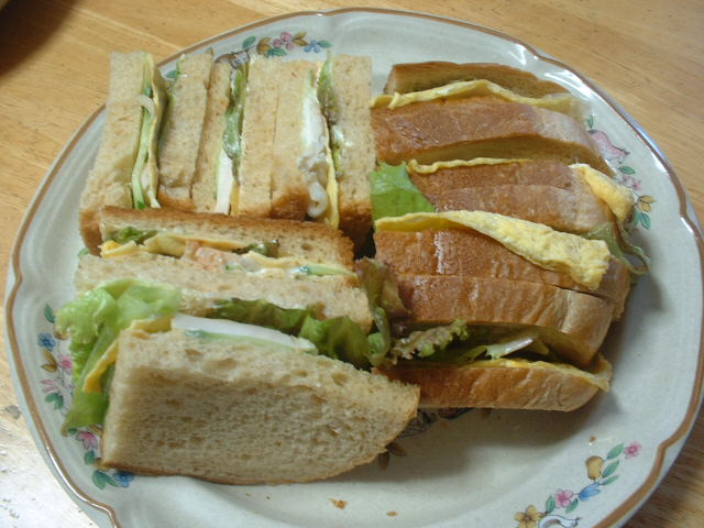 黒糖食パンのサンドイッチ