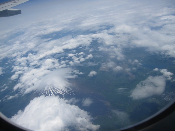 飛行機の中から