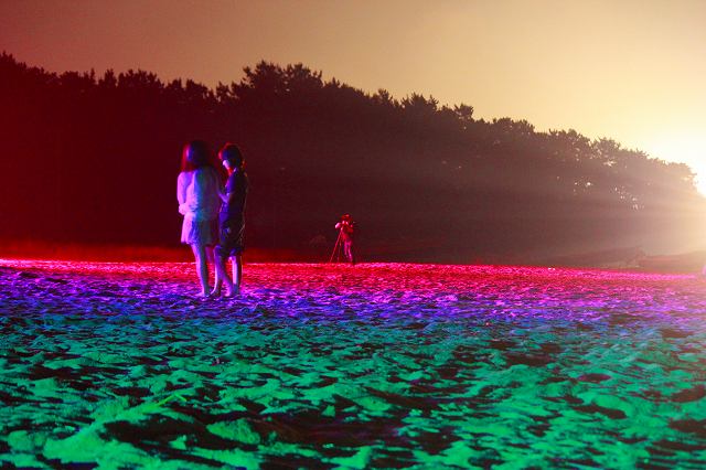 虹ヶ浜ライトアップ