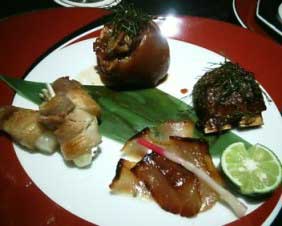 豚肉料理の盛り合わせ