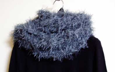 ネット編みの大判ショール1