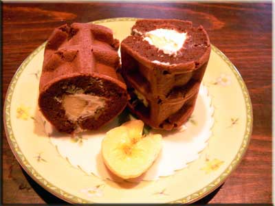 ワッフルロールケーキ