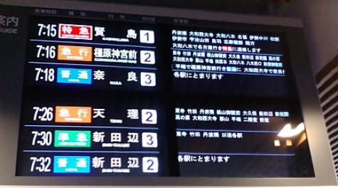 近鉄京都駅の掲示板