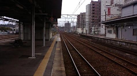 いわき駅から四ツ倉・原ノ町方面を見る