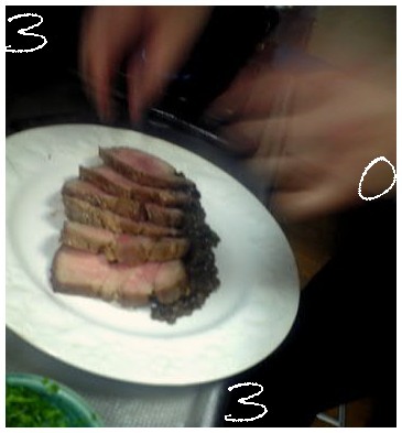 豚肉とレンズマメ