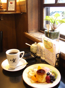 珈水亭のプリン