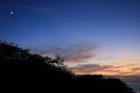 ハワイ島の夕日