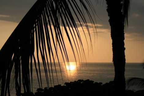 ハワイ島の夕日